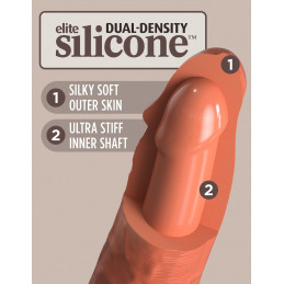 6“ Dual Density Silicone Cock