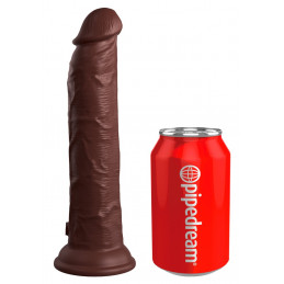 9“ Vibrating + Dual Density Silicone Cock with Remote
