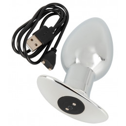 Metal Anchor Butt Plug with Vibration