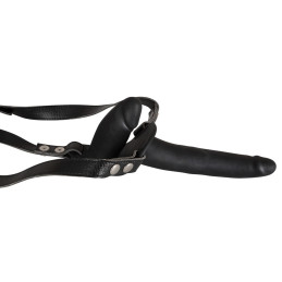 Double Strap On Black Silicone