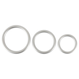 Metallic Silicone Cock Ring Set