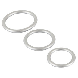 Metallic Silicone Cock Ring Set