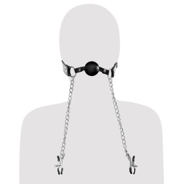 Deluxe Ball Gag and Nipple Clamps