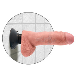 8“ Vibrating Cock with Balls