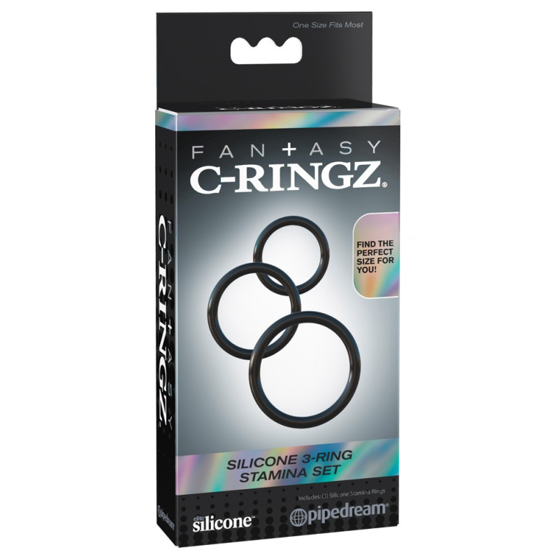 Silicone 3-Ring Stamina Set