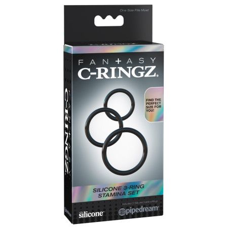 Silicone 3-Ring Stamina Set