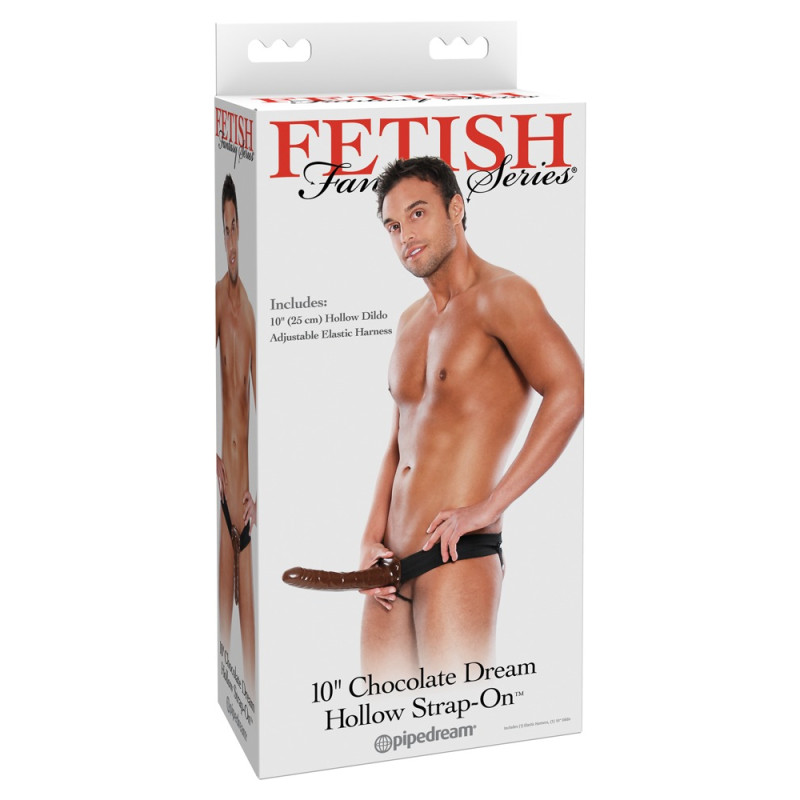 10“ Chocolate Dream Hollow Strap-on