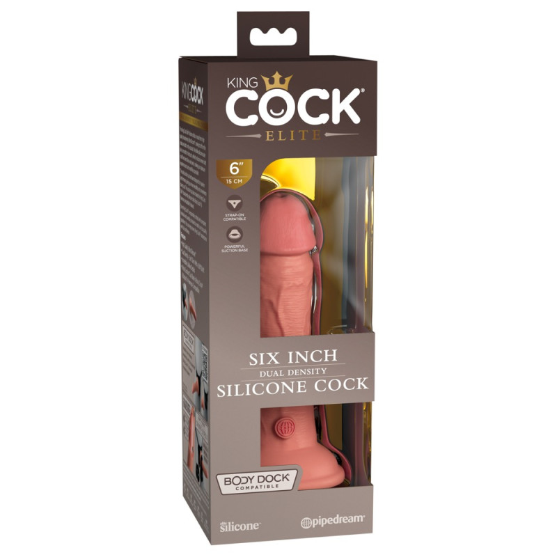 6“ Dual Density Silicone Cock