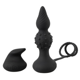 RC Butt Plug with Cock & Ball Rings