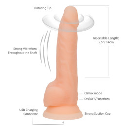 8“ Rotating & Vibrating Dong