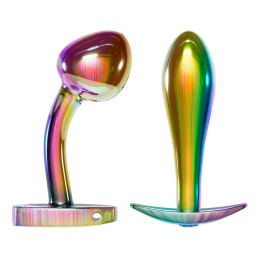 Metal Butt Plug Set in Rainbow Colours