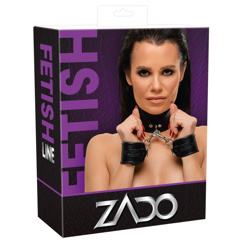 Hals- und Handfessel aus Leder