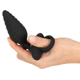 Flexible Butt Plug Twisted Design with Vibrations