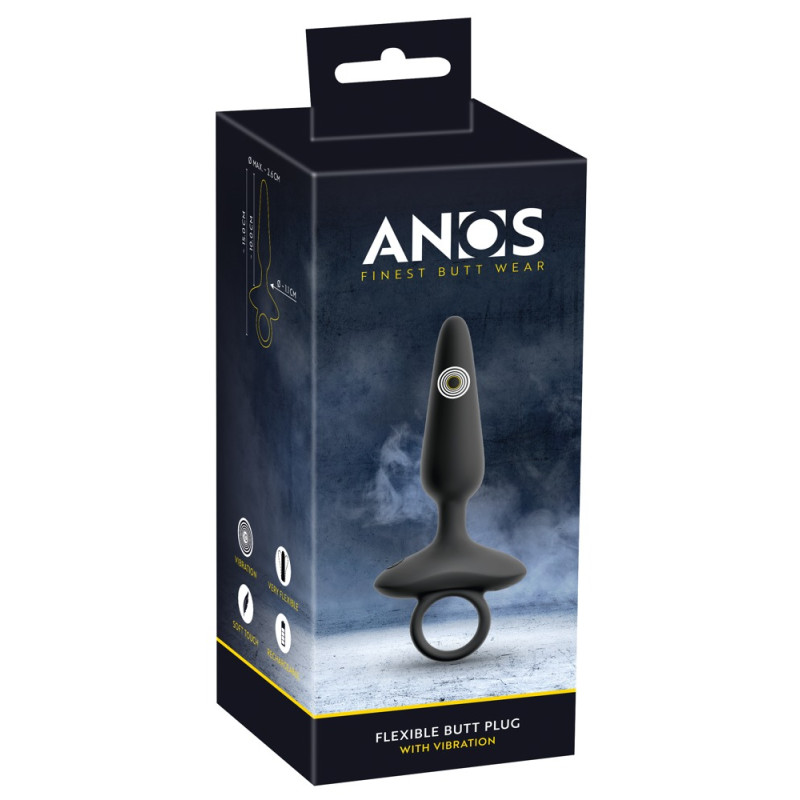 Flexible Butt Plug with Vibrations