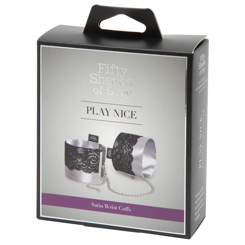 Play Nice Satin & Lace Wrist Cuffs