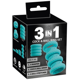 3-in-1 Cock & Ball Ring Set