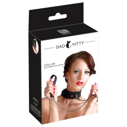 Silikon-Halsband mit Leine