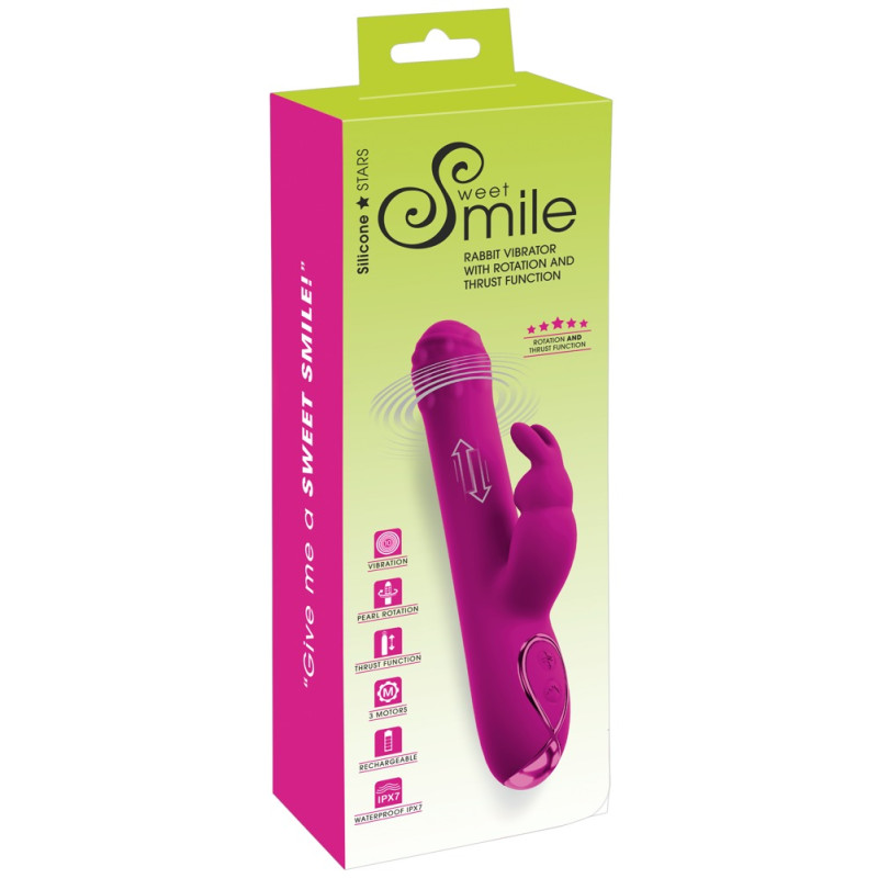 Rabbit Vibrator with Rotation and Thrust Function