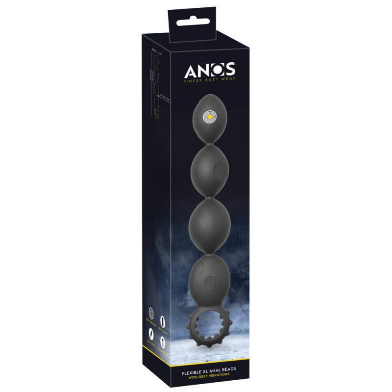 Flexible XL Anal Beads with Deep Vibrations
