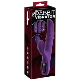 Nodding Rabbit Vibrator with 3 Moving Rings