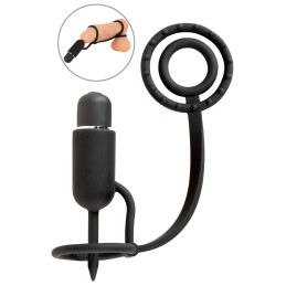 Penisplug with Vibrator and Cock Rings