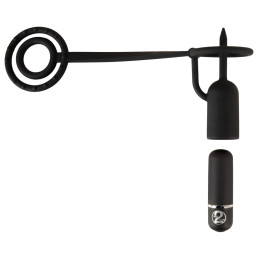 Penisplug with Vibrator and Cock Rings