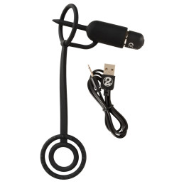 Penisplug with Vibrator and Cock Rings